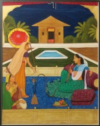 Syed A. Irfan, 10 x 14 Inch, Watercolor, Teawash & Gold on Wasli, AC-SAI-050